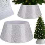 Ruhhy kerstboomhoes 60x22 cm wit met zilver – elegante af., Diversen, Kerst, Ophalen of Verzenden, Nieuw