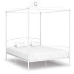 vidaXL Hemelbedframe metaal wit 180x200 cm, Eenpersoons, Verzenden, Wit, Nieuw