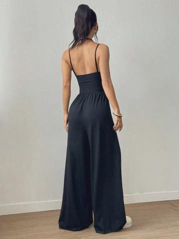 Dames Jumpsuit met Wijde Pijpen en Plissédetaillering - Casu, Kleding | Dames, Jumpsuits, Verzenden, Nieuw