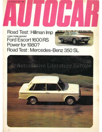 1971 AUTOCAR MAGAZINE 3933 ENGELS, Nieuw, Author