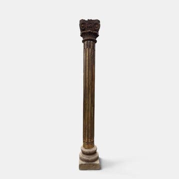 Zuilvormig houtsnijwerk, Kolumna neorenesansowa - 223 cm -