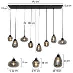 Steinhauer hanglamp Reflexion 2680ZW 2dekansje, Ophalen, Overige materialen, Design, Nieuw