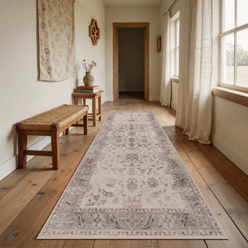 Vintage Vloerkleed | Inka | Bloemen | Beige | 240x340 cm, Verzenden, Nieuw