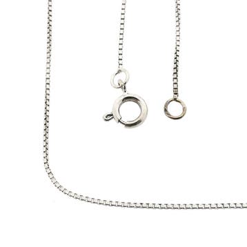 Witgouden Venetiaanse schakelketting, Ophalen of Verzenden, Gebruikt, Goud, Goud