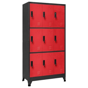 vidaXL Lockerkast 90x45x180 cm staal antracietkleurig en, Verzenden, Nieuw