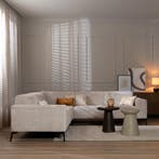 50% Korting: Hoekbank Vegas stof chenille wit/beige, Ophalen, Zo goed als nieuw, Stof, Scandinavisch, Modern