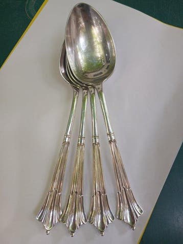 Lepel (4) - .925 zilver - Antieke serveerschepjes, Antiek en Kunst, Antiek | Goud en Zilver