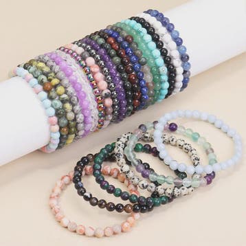 Natuurstenen Armband 6mm Kralen - Unisex Kristal & Edelsteen, Sieraden, Tassen en Uiterlijk, Verzenden, Nieuw
