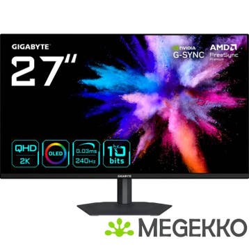 Gigabyte GO27Q24A 27  Quad HD 240Hz QD-OLED Gaming monitor, Verzenden, Nieuw, Gigabyte