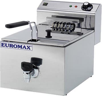 Euromax Professionele horeca friteuse enkel 10 liter met kra, Verzenden, Nieuw in verpakking