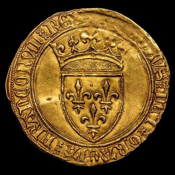 Frankrijk. Karel VI (1380-1422). Ecu dor à la couronne A