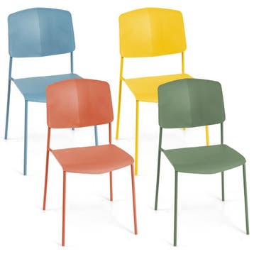 2dekans | Coast Set van 4 Eetkamerstoelen Zonder, Ophalen of Verzenden, Zo goed als nieuw, Overige kleuren