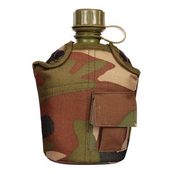 Veldfles leger met Camouflage hoes nieuw, Verzamelen