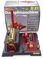 Stoommachine - Wilesco - Verguld messing - 1990, Antiek en Kunst