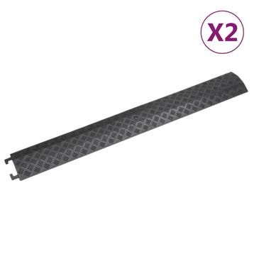 vidaXL Kabelbeschermers drempel 2 st 98,5 cm zwart, Huis en Inrichting, Verzenden, Nieuw