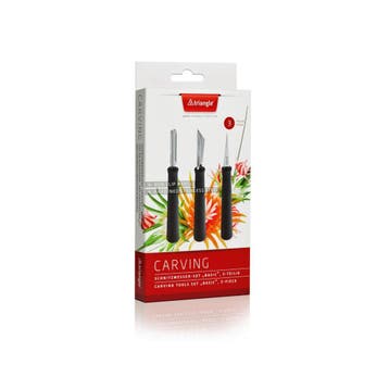 Triangle 3-Delige Kerf- en Decoratiemessenset – RVS – Va, Ophalen of Verzenden, Nieuw