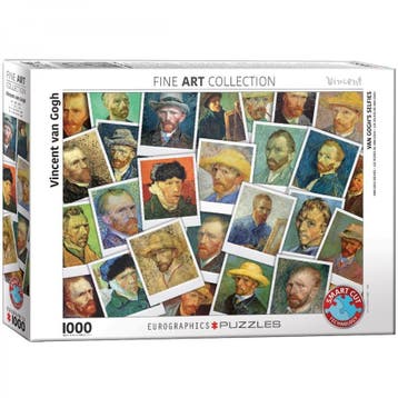 Van Gogh Selfies Puzzel (1000 stukjes) | Eurographics -, Hobby en Vrije tijd, Denksport en Puzzels, Verzenden, Nieuw