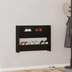 vidaXL Schoenenkast met plank Zwart Eiken 82 x 18 x 60 cm, Verzenden, Nieuw
