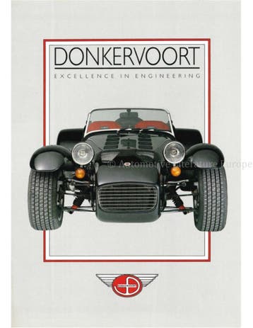 1989 DONKERVOORT S8A BROCHURE ENGELS, Boeken, Nieuw, Author