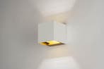 Rietveld Wandlampen - Wit, Goud - Metaal, Aluminium, Verzenden, Nieuw