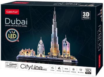 3D Puzzel - Dubai LED (182 stukjes) | CubicFun - Puzzels, Hobby en Vrije tijd, Verzenden, Nieuw