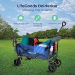 2dekans | LifeGoods Bolderkar - Opvouwbaar - Tot 120KG - 90L, Caravans en Kamperen, Kampeeraccessoires, Ophalen of Verzenden, Zo goed als nieuw