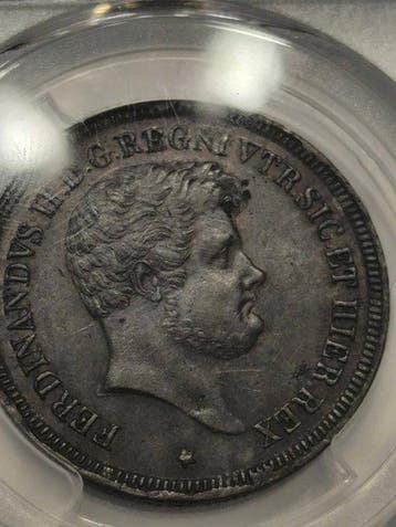 Italië, Koninkrijk Napels Ferdinand II. 5 Tornesi 1843 -