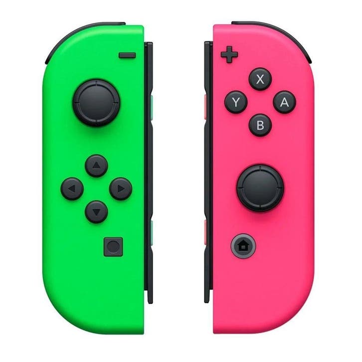 Nintendo Switch Joy-Cons Set - Groen/Roze, Spelcomputers en Games, Spelcomputers | Nintendo Consoles | Accessoires, Zo goed als nieuw