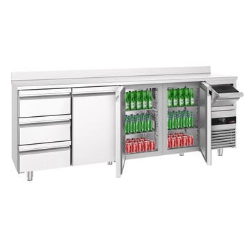 GGM Gastro | Barkoelkast PREMIUM - 2690x600mm - 775l - met 3, Verzenden, Nieuw in verpakking, Meubilair
