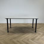 Gispen verstelbaar bureau / tafel 160x80 cm, grijs - zwart, Ophalen of Verzenden, In hoogte verstelbaar, Gebruikt