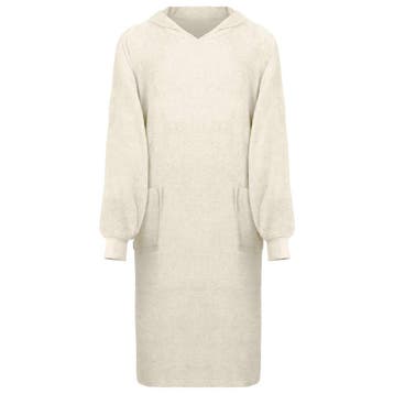 vidaXL Deken hoodie KINN Crème XL Katoen, Verzenden, Nieuw