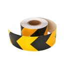 Reflecterende tape - ORANJE ZWART - Pijl - 1 meter x 5 cm, Ophalen of Verzenden, Nieuw