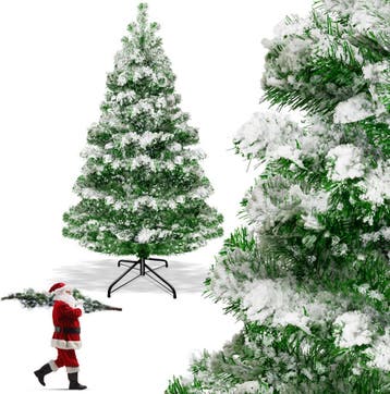 Kerstboom met sneeuw - Kunstkerstboom - 140 cm - Met standaa, Diversen, Verzenden, Zo goed als nieuw