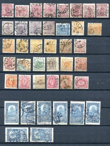 Zweden 1858/1903 - Selectie klassiekers in diverse, Gestempeld
