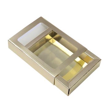 Chocoladeletterdoos Klein GK1 Goud / Goud 3st, Verzenden, Nieuw