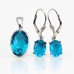 Zonder minimumprijs - 2-delige sieradenset Zilver - Topaz