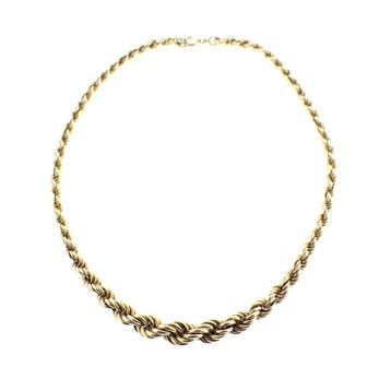 Exclusief gouden gedraaide schakelcollier (Ketting), Ophalen of Verzenden, Gebruikt, Goud, Goud