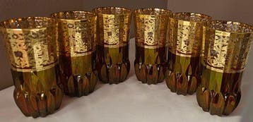 ISMIE LUX - Drinkservies (6) - de mooiste rode, Antiek en Kunst