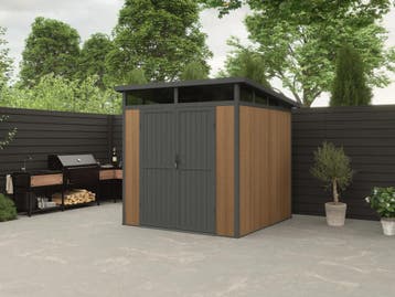 Blokhut Composiet Westwood Terra Teak 215 x 215 cm, Nieuw