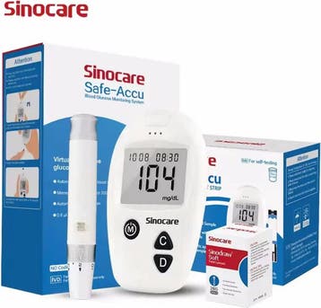 Sinocare Safe-Accu Glucosemeter Bloedsuiker - 50 teststrips, Ophalen of Verzenden, Zo goed als nieuw