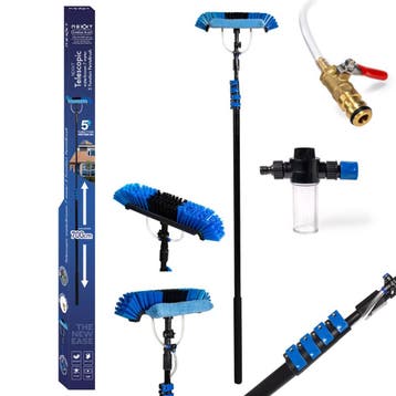 Nexxt Telescopische Waterbezem met Squeeze Mop - 7m - Grijs, Verzenden