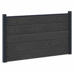 vidaXL Hekpaneel WPC en Aluminium Zwart, Verzenden, Nieuw
