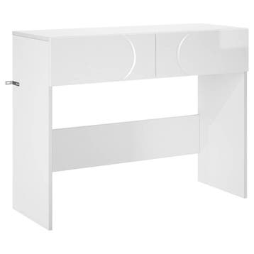 vidaXL Consoletafel Hoogglans Wit 96,5 x 38 x 75 cm Bewerkt, Verzenden, Nieuw, Overige houtsoorten