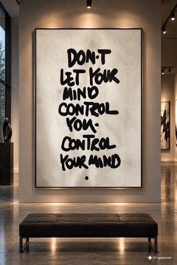 Timo Wedell - Master Your Thoughts - XL - Street Pop Art, Antiek en Kunst
