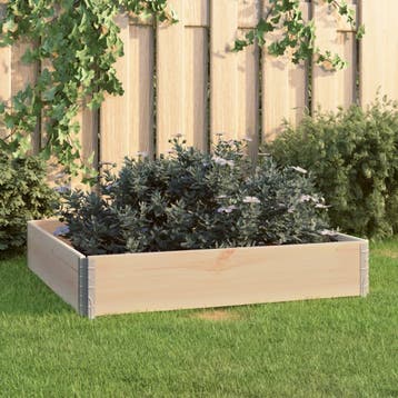 vidaXL Plantenbak verhoogd 100x100 cm massief grenenhout, Minder dan 30 cm, 100 cm of meer, Verzenden, Nieuw