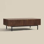 *WOONWINKEL* Salontafel Hout Met Ribbels, Verzenden, Nieuw