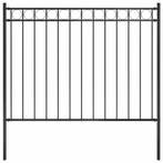 vidaXL Tuinhek ASSEN staal 1,7x1,2 m zwart, Verzenden, Nieuw, IJzer, 2 meter of meer