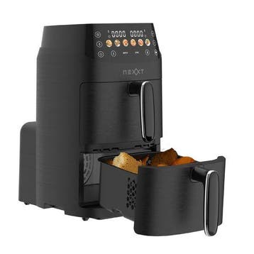 Nexxt Double Stack Airfryer 2x 2,5 liter - Zwart, Witgoed en Apparatuur, Frituurpannen, Verzenden, Nieuw