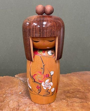 Decoratief ornament - Japan - Bloemen-Kokeshi-pop