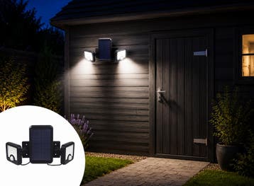 Nexxt Solar Hoeklamp Bewegingssensor - Zwart, Huis en Inrichting, Lampen | Wandlampen, Verzenden, Nieuw